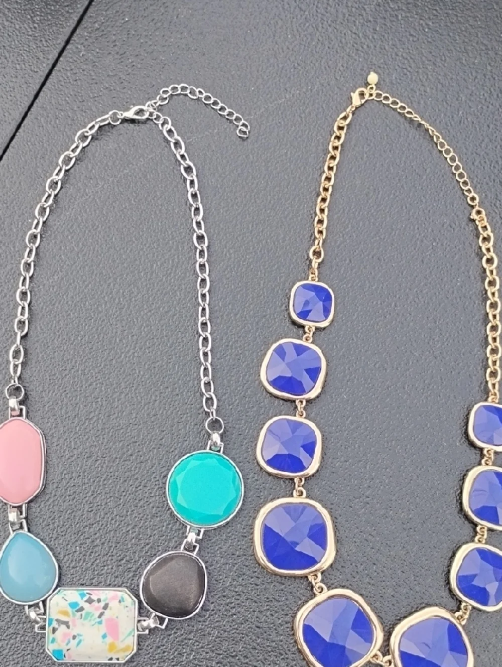 Statement Multi-Color and Royal Blue Necklace